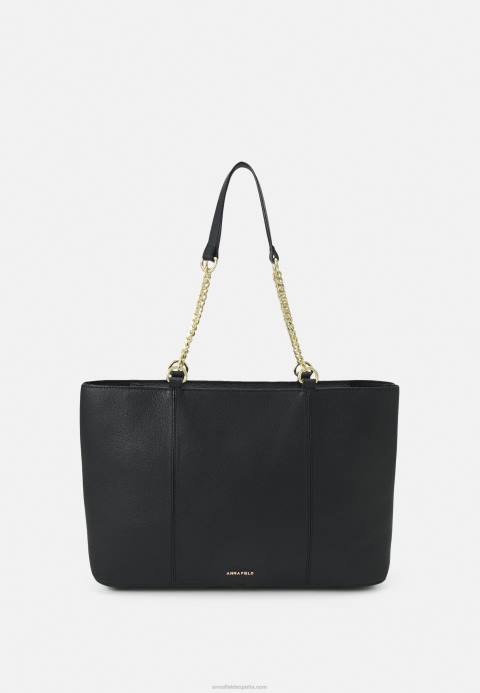 mujer bolso de mano de cuero negro Anna Field 84Z82494