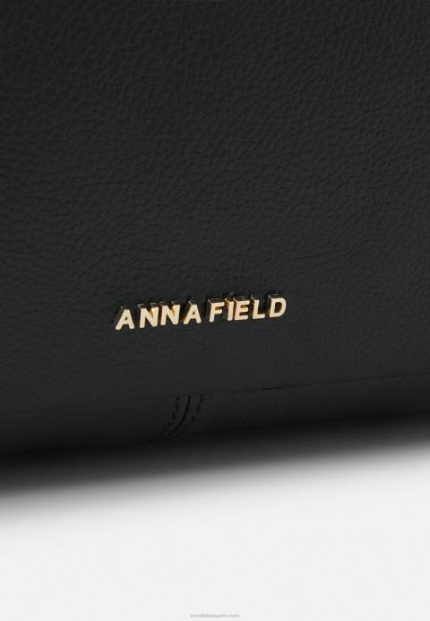 mujer bolso de mano de cuero negro Anna Field 84Z82494