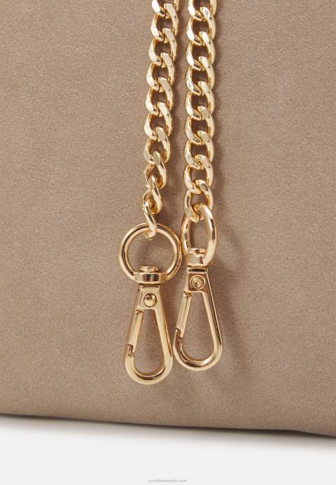 mujer clutch de cuero topo Anna Field 84Z82415