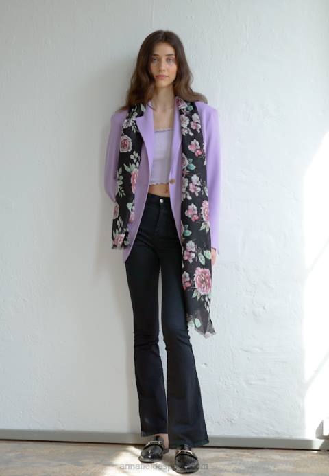 mujer fular negro Anna Field 84Z82839