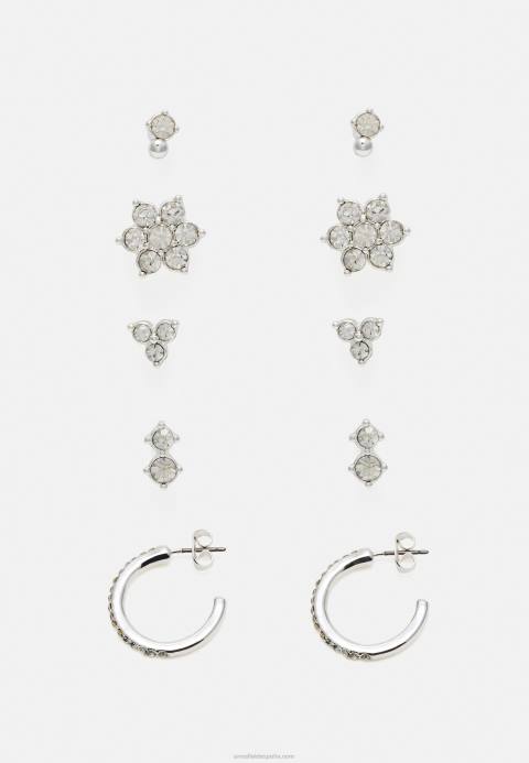 mujer Pack de 5 pendientes color plata Anna Field 84Z82662