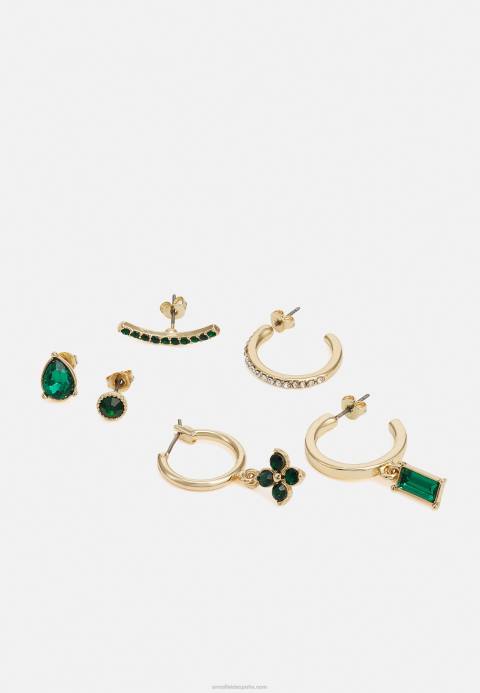 mujer Pack de 6 pendientes verde/dorado Anna Field 84Z82659