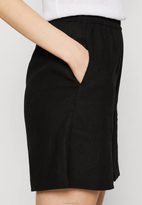 mujer shorts mezcla lino negro Anna Field 84Z8858
