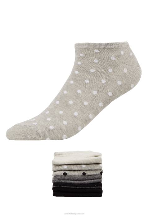 mujer Calcetines raya punto 8pp gris Anna Field 84Z81144