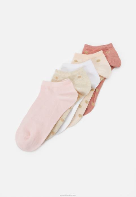 mujer Pack de 5 calcetines blanco/beige/rosa Anna Field 84Z81136