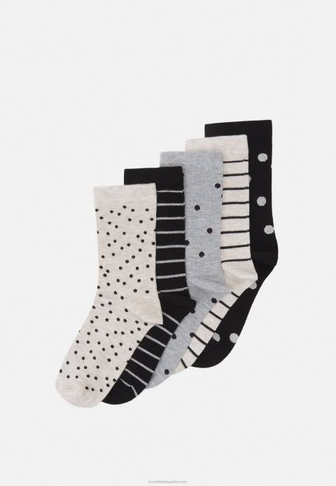 mujer Pack de 5 calcetines gris/negro Anna Field 84Z81142