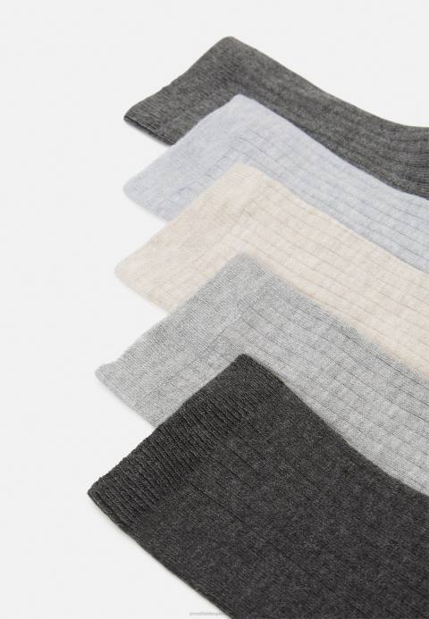 mujer Pack de 5 calcetines negro/gris Anna Field 84Z81133