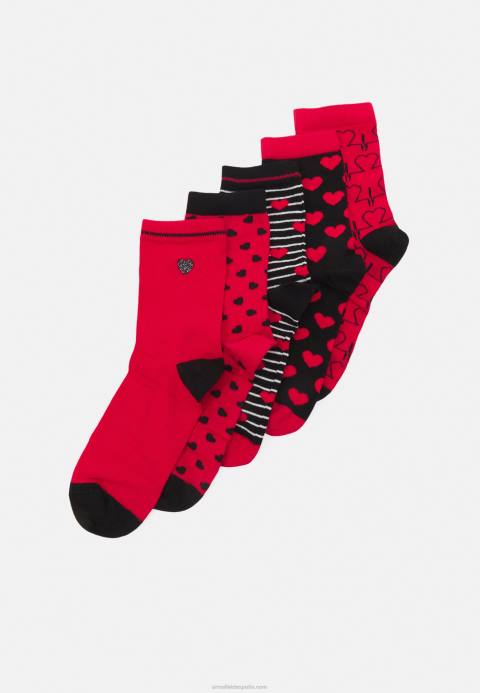 mujer Pack de 5 calcetines rojo/negro Anna Field 84Z81151