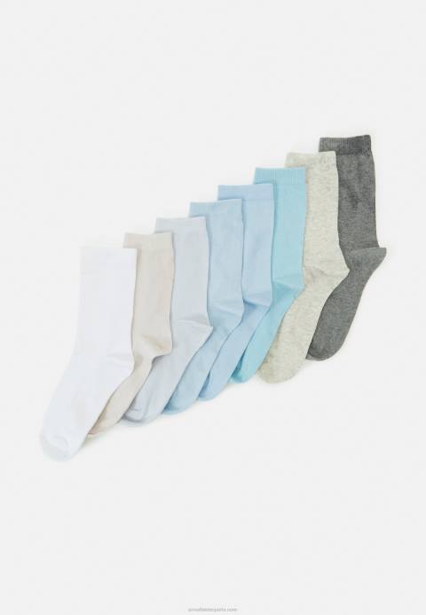 mujer Pack de 8 calcetines azul/gris Anna Field 84Z81119