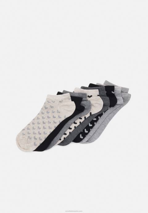 mujer Pack de 8 calcetines negro/gris Anna Field 84Z81138