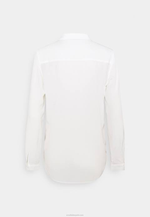 mujer blusa básica con bolsillos delanteros blusa de botones blanco roto Anna Field 84Z8671