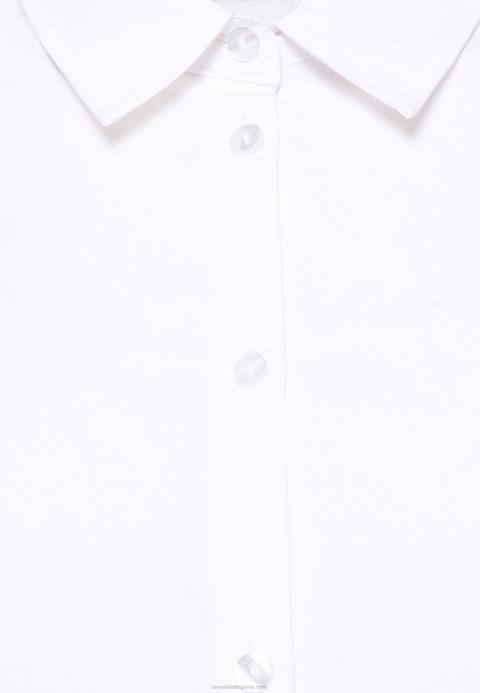 mujer blusa blanca con botones Anna Field 84Z8675