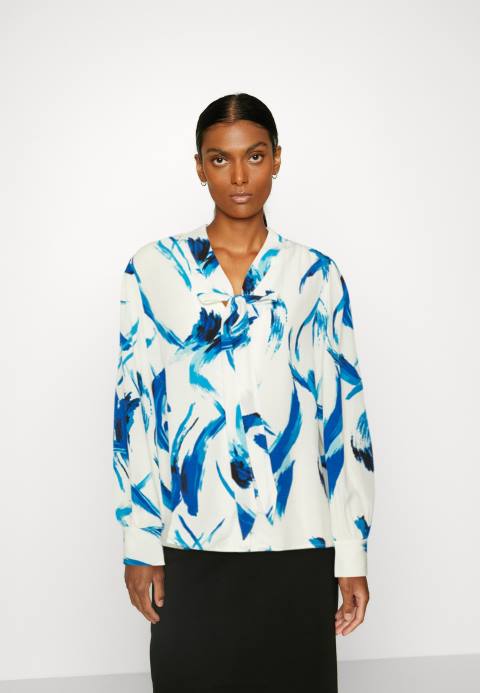 mujer blusa con botones blanca, azul Anna Field 84Z8679