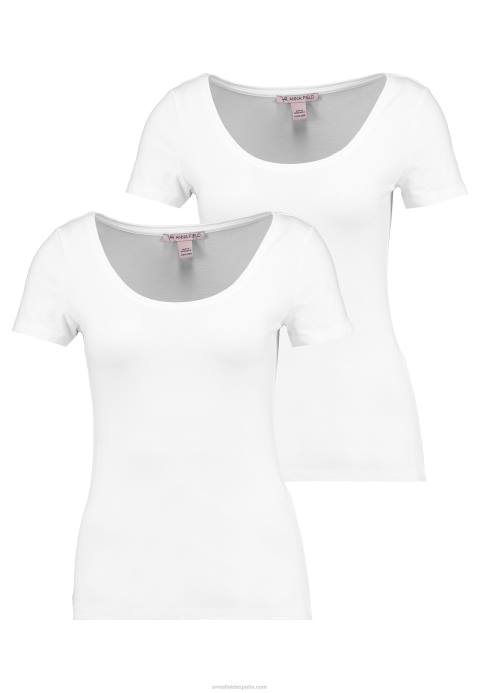 mujer Pack de 2 camiseta básica blanca Anna Field 84Z8306
