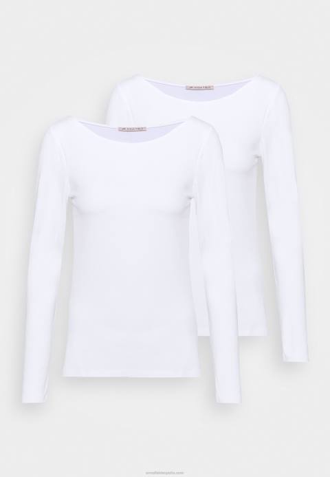 mujer Pack de 2 tops manga larga blanco Anna Field 84Z8518