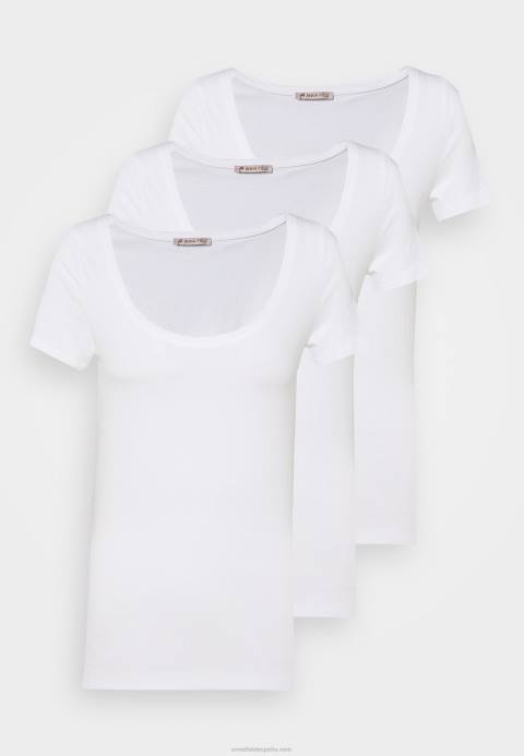 mujer Pack de 3 camiseta básica blanca Anna Field 84Z8328