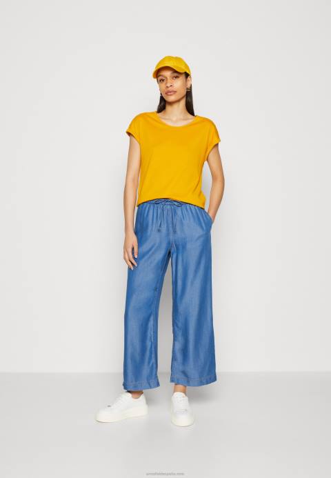 mujer Pack de 3 camiseta básica blanco/gris claro jaspeado/amarillo oscuro Anna Field 84Z8308