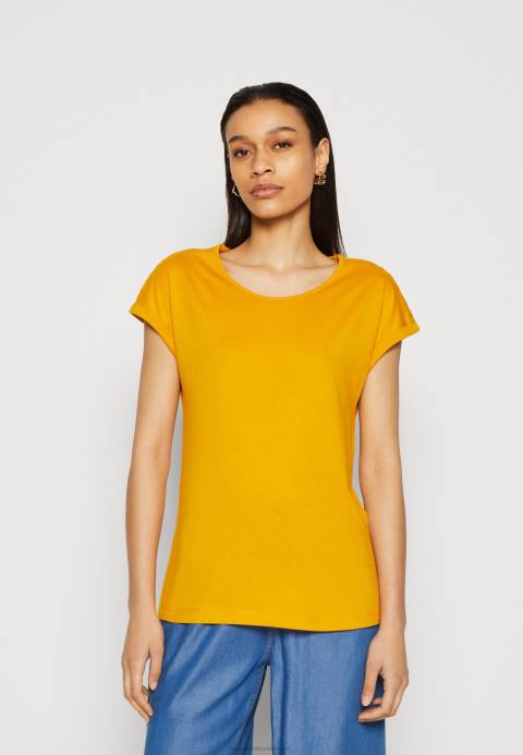 mujer Pack de 3 camiseta básica blanco/gris claro jaspeado/amarillo oscuro Anna Field 84Z8308