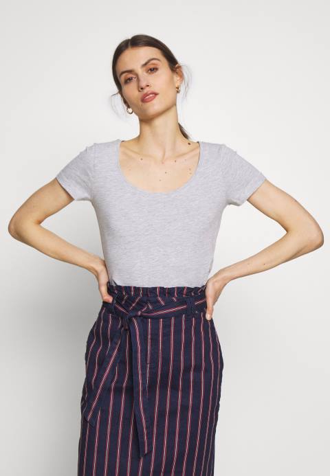 mujer Pack de 3 camiseta básica blanco/marino/gris claro melange Anna Field 84Z8271