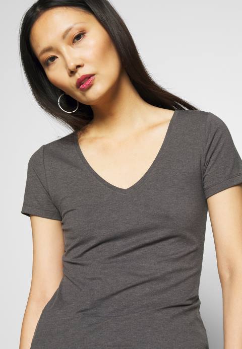 mujer Pack de 3 camiseta básica negra, blanca Anna Field 84Z8324