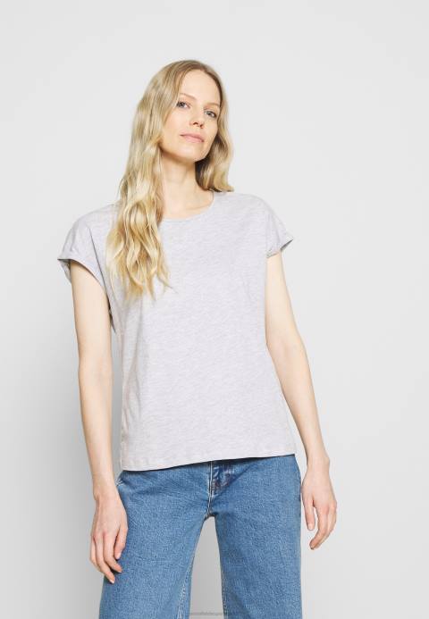 mujer Pack de 3 camisetas básicas negro/blanco/gris claro jaspeado Anna Field 84Z8266