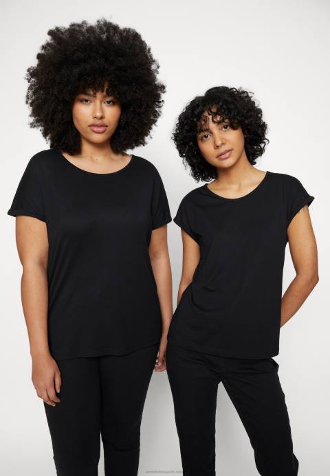 mujer Pack de 3 camisetas estampadas azul claro/blanco/negro Anna Field 84Z8263