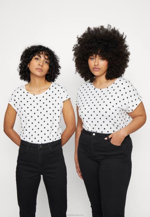 mujer Pack de 3 camisetas estampadas azul claro/blanco/negro Anna Field 84Z8263