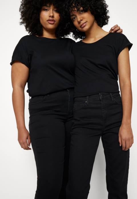 mujer Pack de 3 camisetas estampadas azul claro/blanco/negro Anna Field 84Z8263