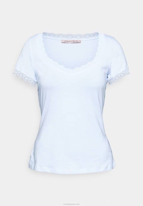 mujer camiseta básica azul claro Anna Field 84Z8338