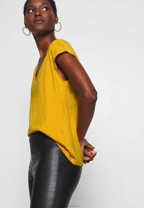 mujer camiseta basica amarillo dorado Anna Field 84Z8279