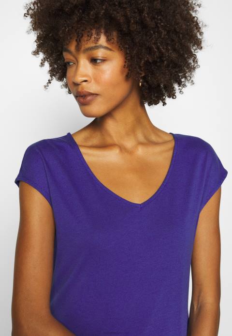 mujer camiseta basica azul clematis Anna Field 84Z8348