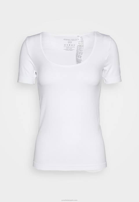 mujer camiseta basica blanca Anna Field 84Z8350