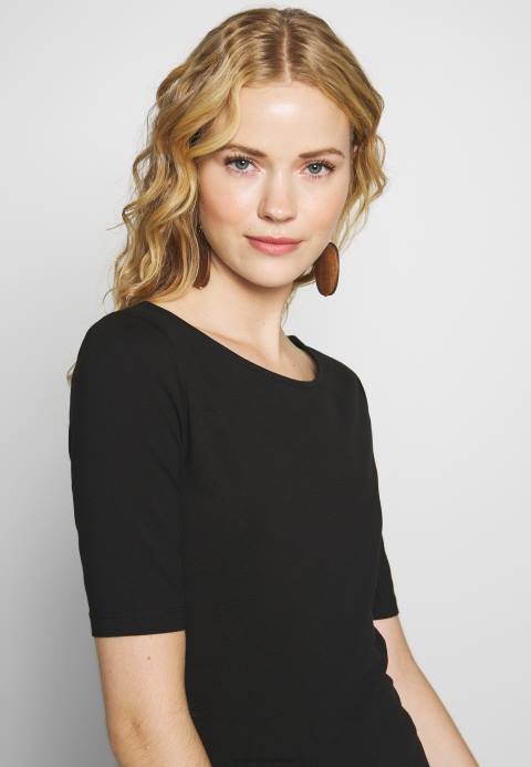 mujer camiseta basica negra Anna Field 84Z8245