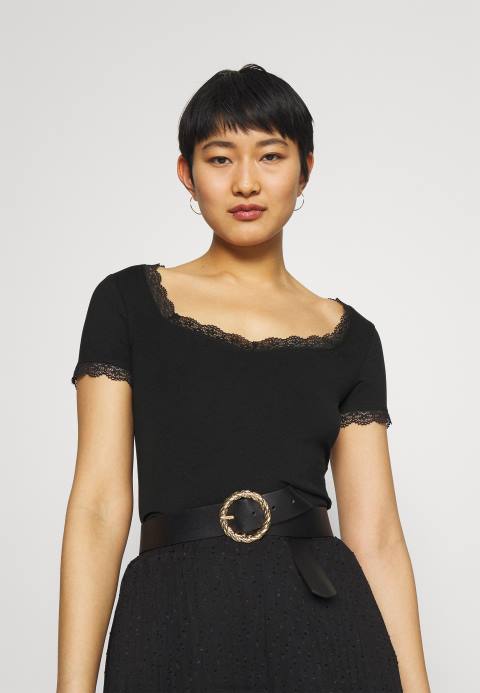 mujer camiseta basica negra Anna Field 84Z8288