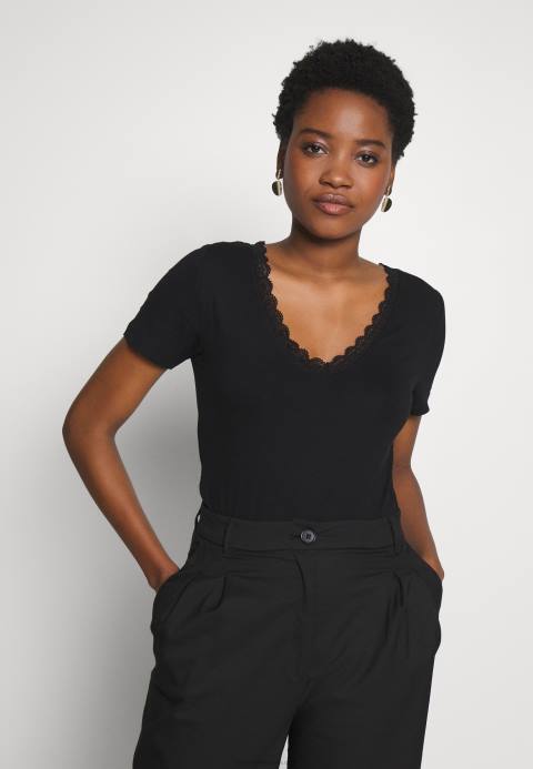 mujer camiseta basica negra Anna Field 84Z8377