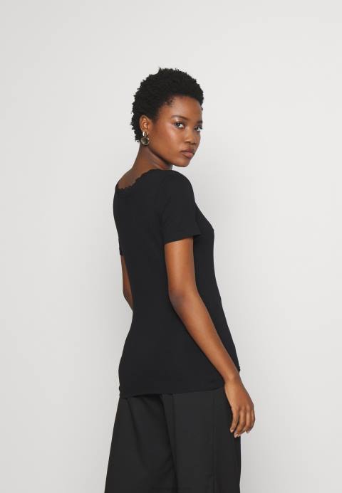 mujer camiseta basica negra Anna Field 84Z8377