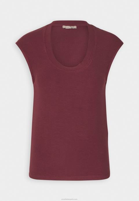 mujer camiseta basica rojo oscuro Anna Field 84Z8310