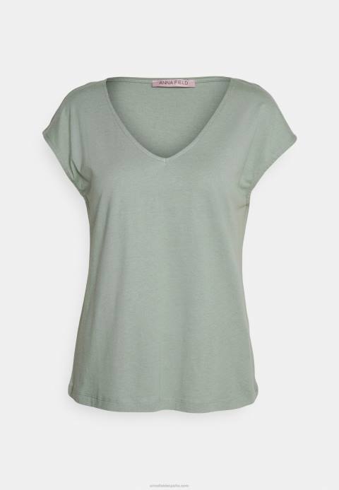 mujer camiseta basica verde claro Anna Field 84Z8322