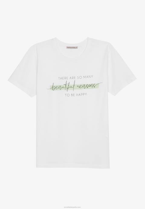 mujer camiseta estampada blanca Anna Field 84Z8239