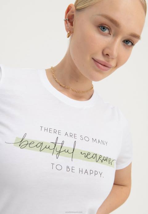 mujer camiseta estampada blanca Anna Field 84Z8239