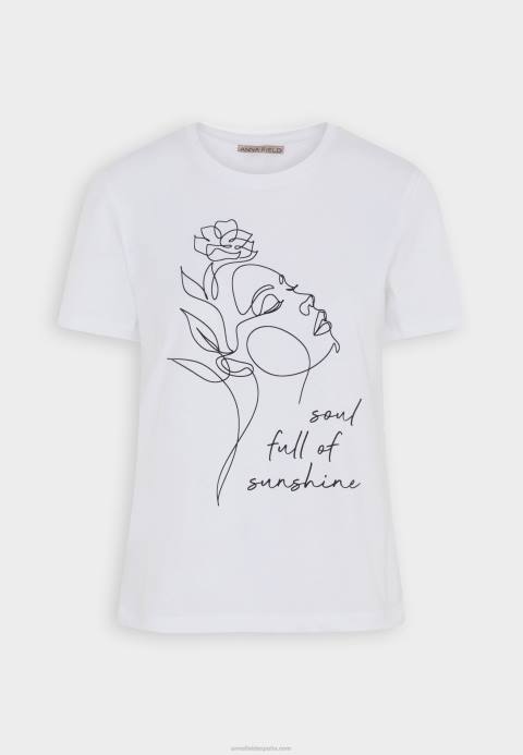 mujer camiseta estampada blanca Anna Field 84Z8364