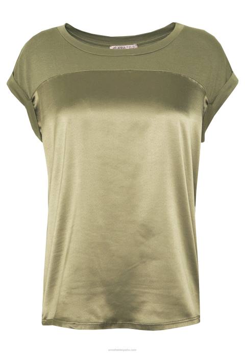 mujer camiseta estampada martini verde oliva Anna Field 84Z8256
