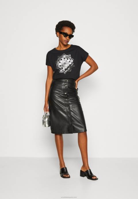 mujer camiseta estampada negra Anna Field 84Z8332