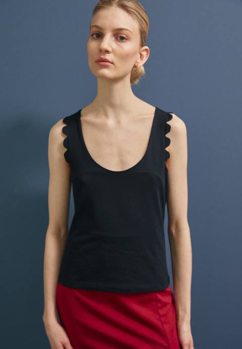 mujer negro superior Anna Field 84Z8439