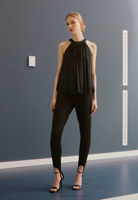 mujer negro superior Anna Field 84Z8457