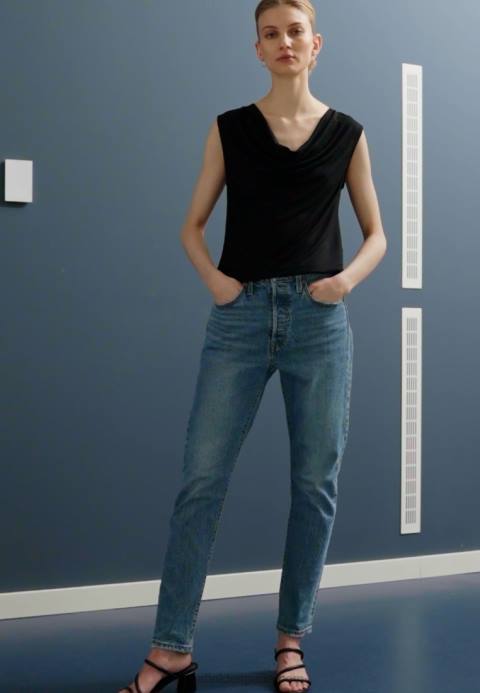 mujer negro superior Anna Field 84Z8459