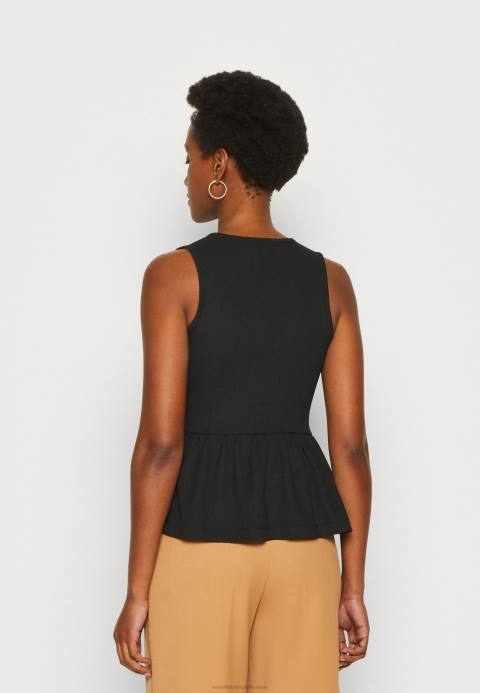 mujer negro superior Anna Field 84Z8488