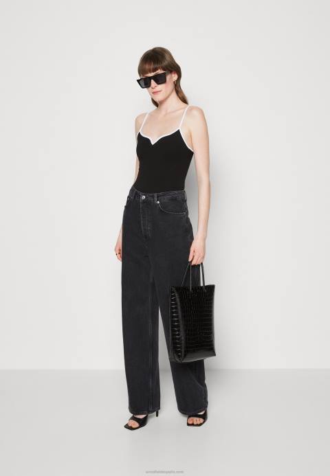 mujer negro superior Anna Field 84Z8503