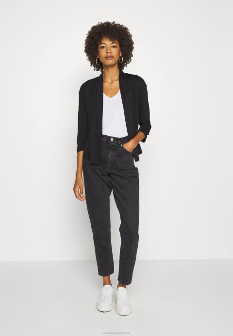 mujer pack de 2 camisetas básicas con cuello de pico y hombros caídos negro/blanco Anna Field 84Z8261