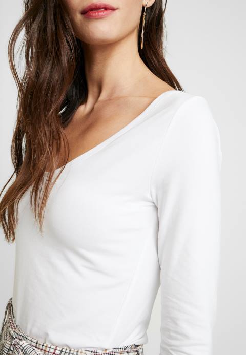 mujer top basico manga larga blanco Anna Field 84Z8528